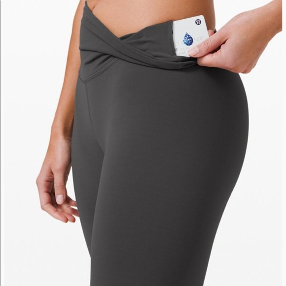 Lululemon Wunder Train High Rise Crop 21" Graphite Grey Size 4 - Picture 4 of 8